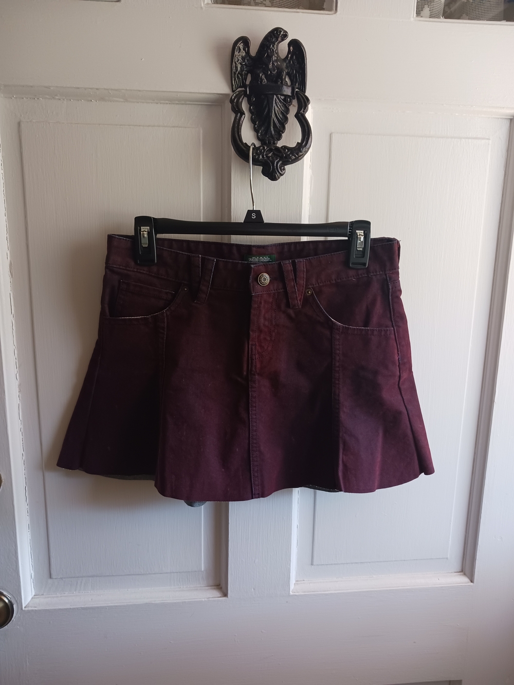 Target Wild Fable Wine-Colored Circle Skater Mini Skirt Size 00